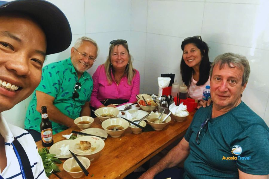 Bun Cha, Vietnamese rice noodle and fried spring rolls in Hanoi, Vietnam - Auasia Travel’s Testimonials